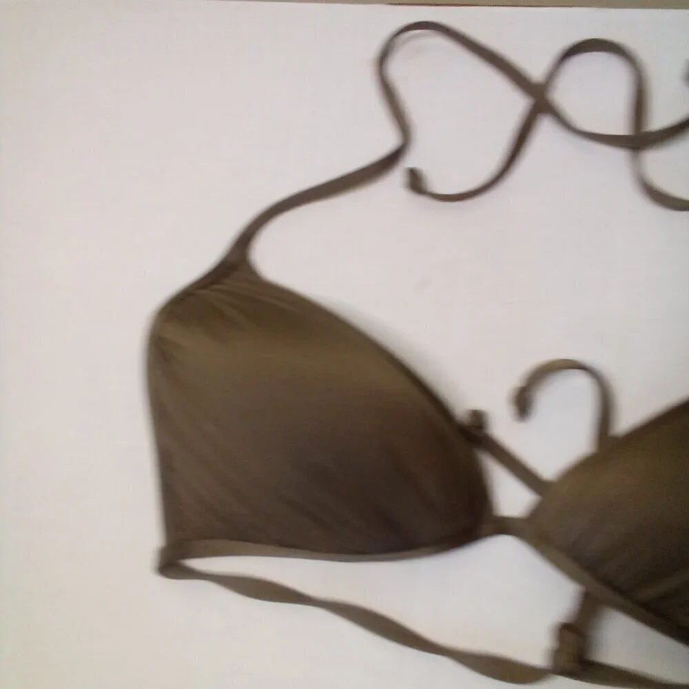 Old Navy Bikini Top Women XL Triangle Swim Padded Cups Brown